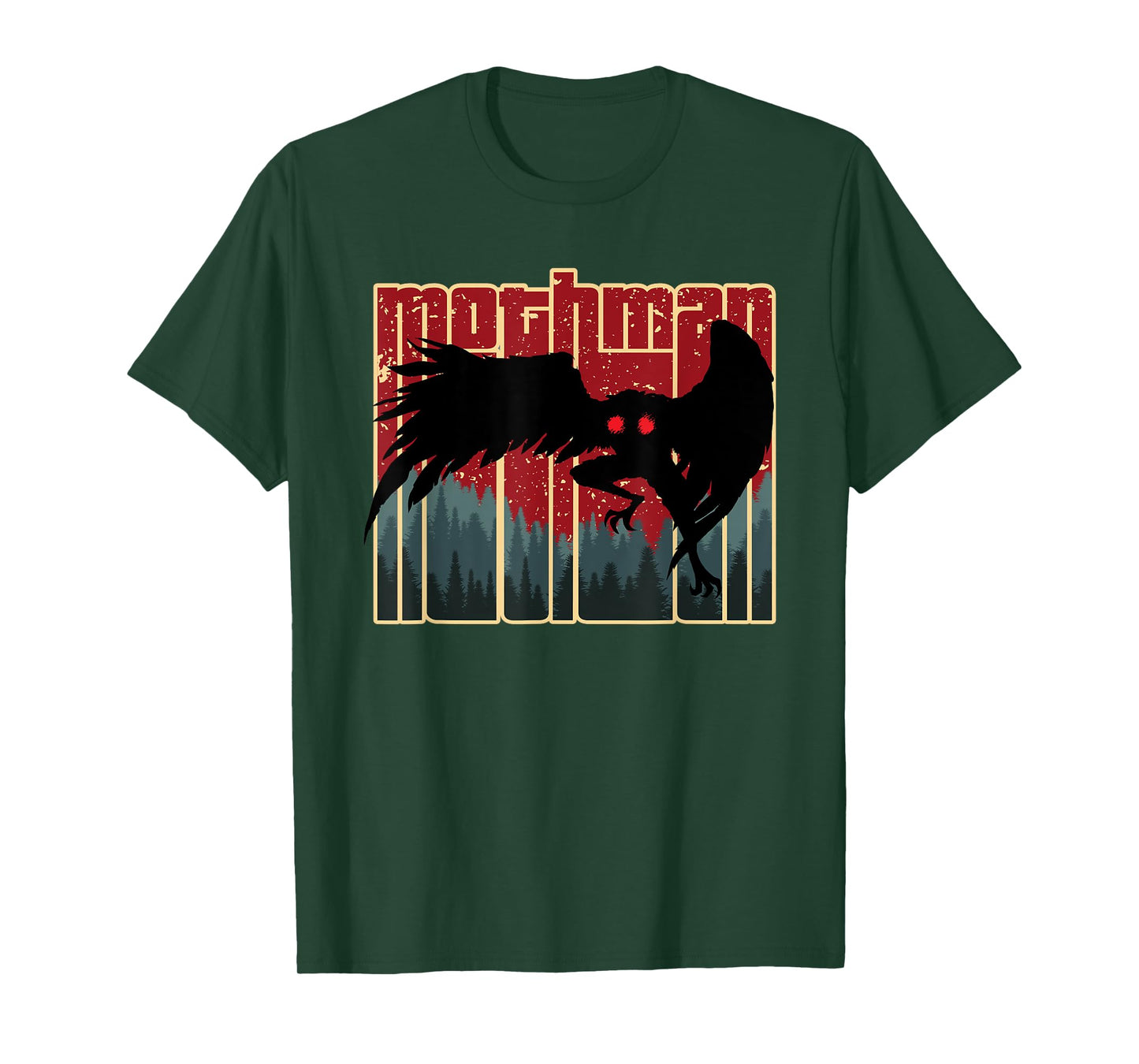 Retro Mothman - Original West Virginia Cryptid Artwork T-Shirt