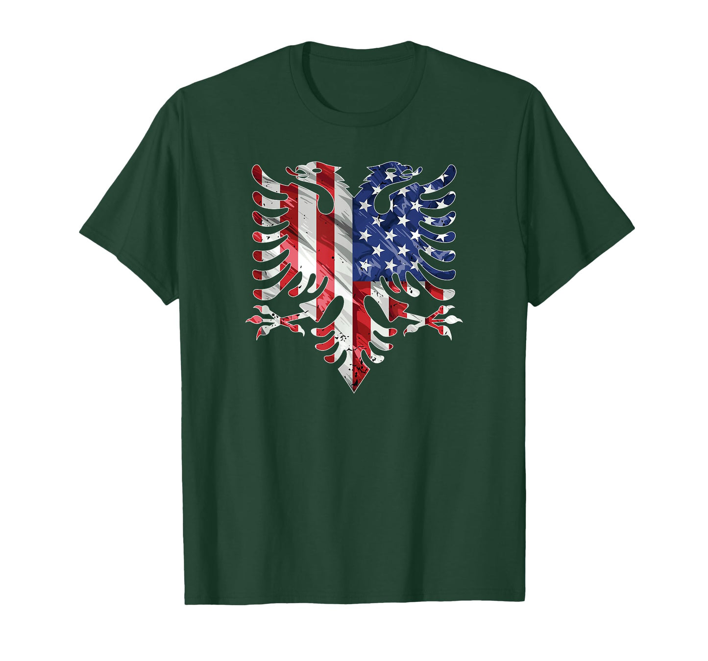 Albanian American Flag Patriotic USA Albania Flag T-Shirt