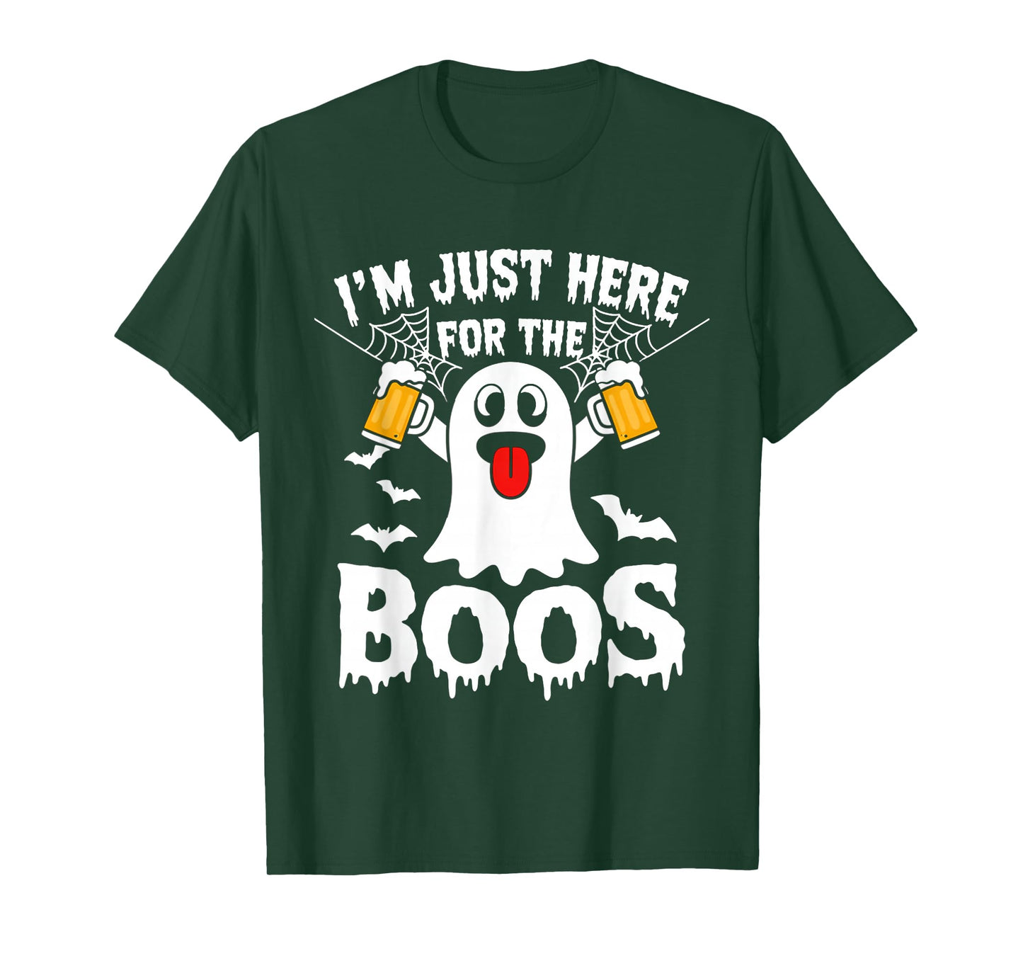 I'm Just Here for The Boos Funny Halloween Ghost Men Women T-Shirt