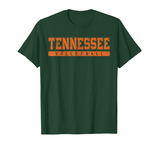 Tennessee Volleyball Orange Vintage Text T-Shirt