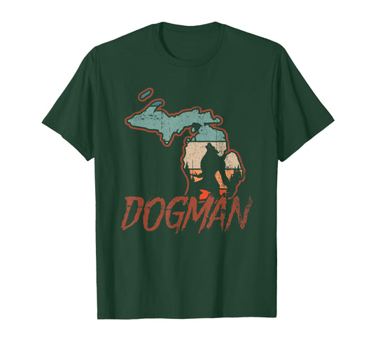 Cryptids Cryptozoology Monsters State of Michigan Dogman T-Shirt