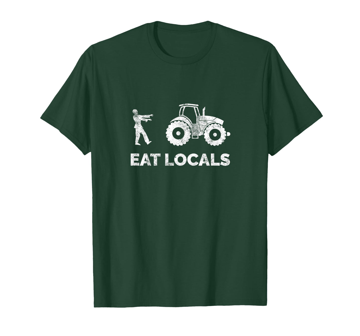 Eat Locals | Funny Zombie Farming Tractor T-Shirt T-Shirt