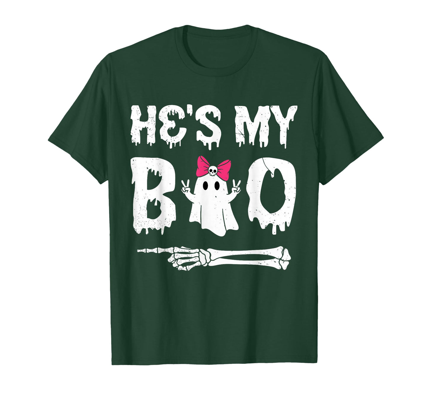 He's My Boo Matching Halloween Pajama Couples She's My Boo T-Shirt