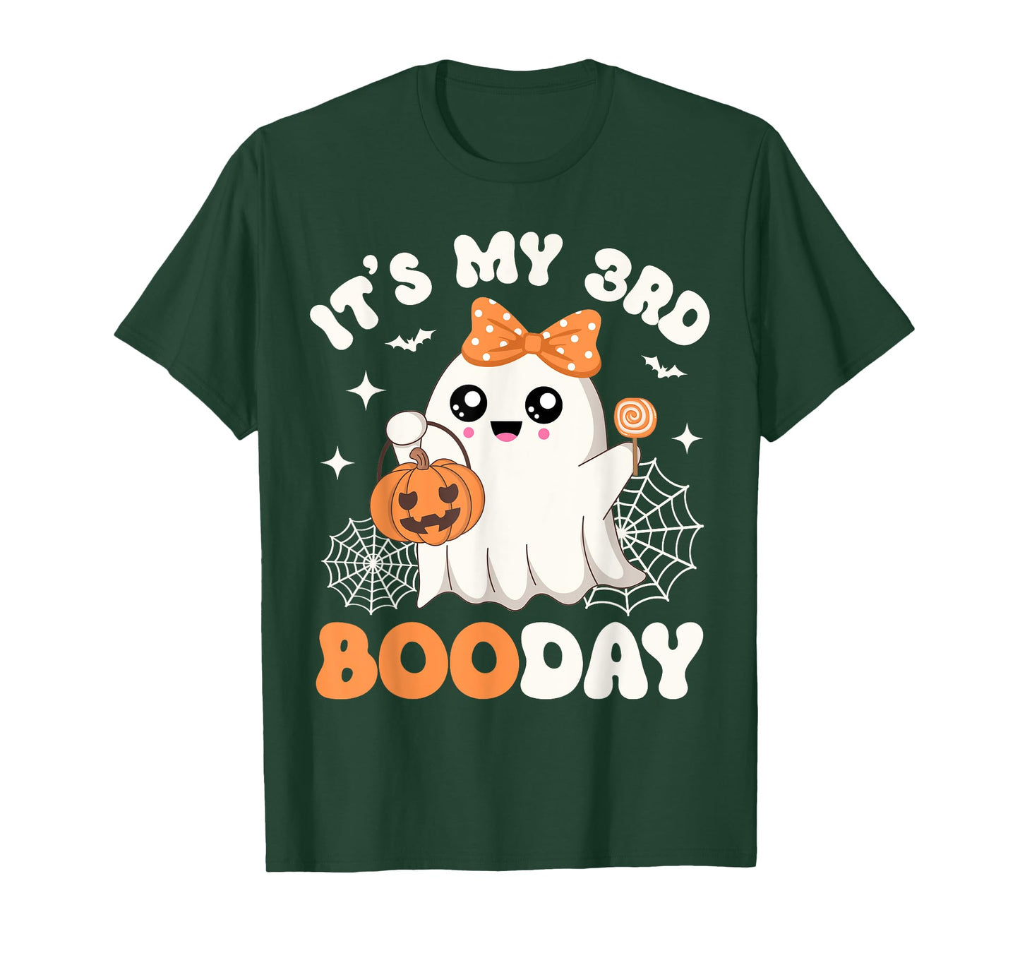 It's My 3rd Boo Day, Funny Halloween Ghost 3rd Birthday Girl T-Shirt