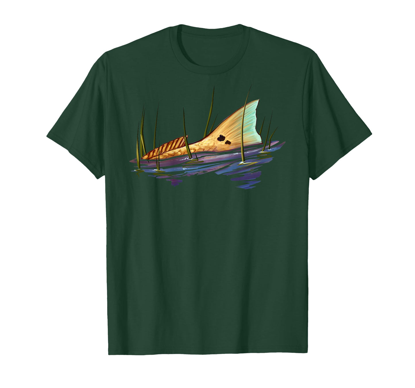 Tailing Redfish T-Shirt | Red Drum Fish Shirt | Redfish Tail T-Shirt