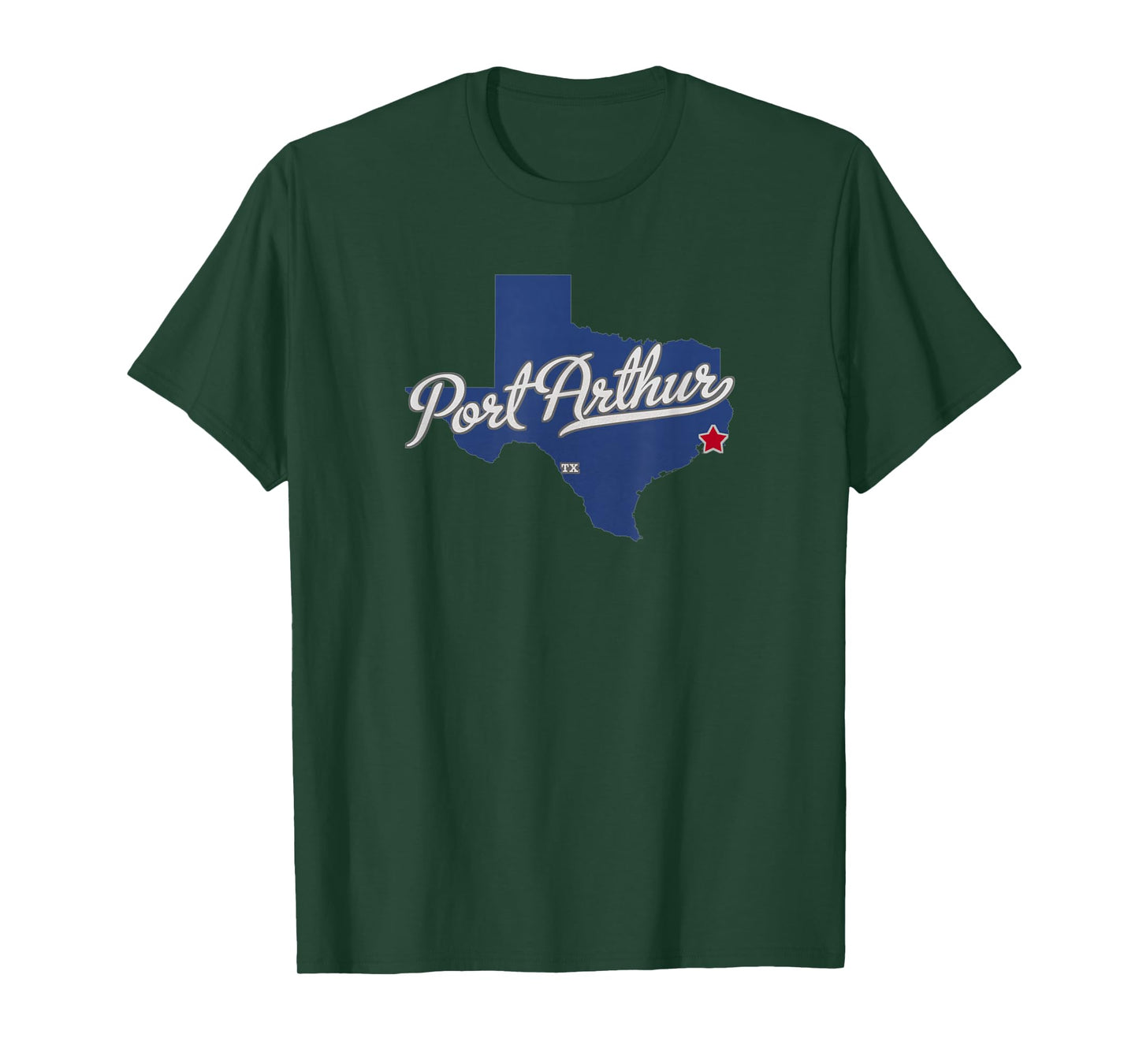 Port Arthur Texas TX Map T-Shirt