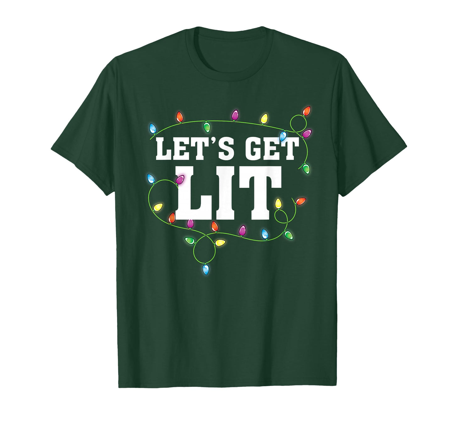 Christmas Funny Cute Let's Get Lit Xmas T-Shirt