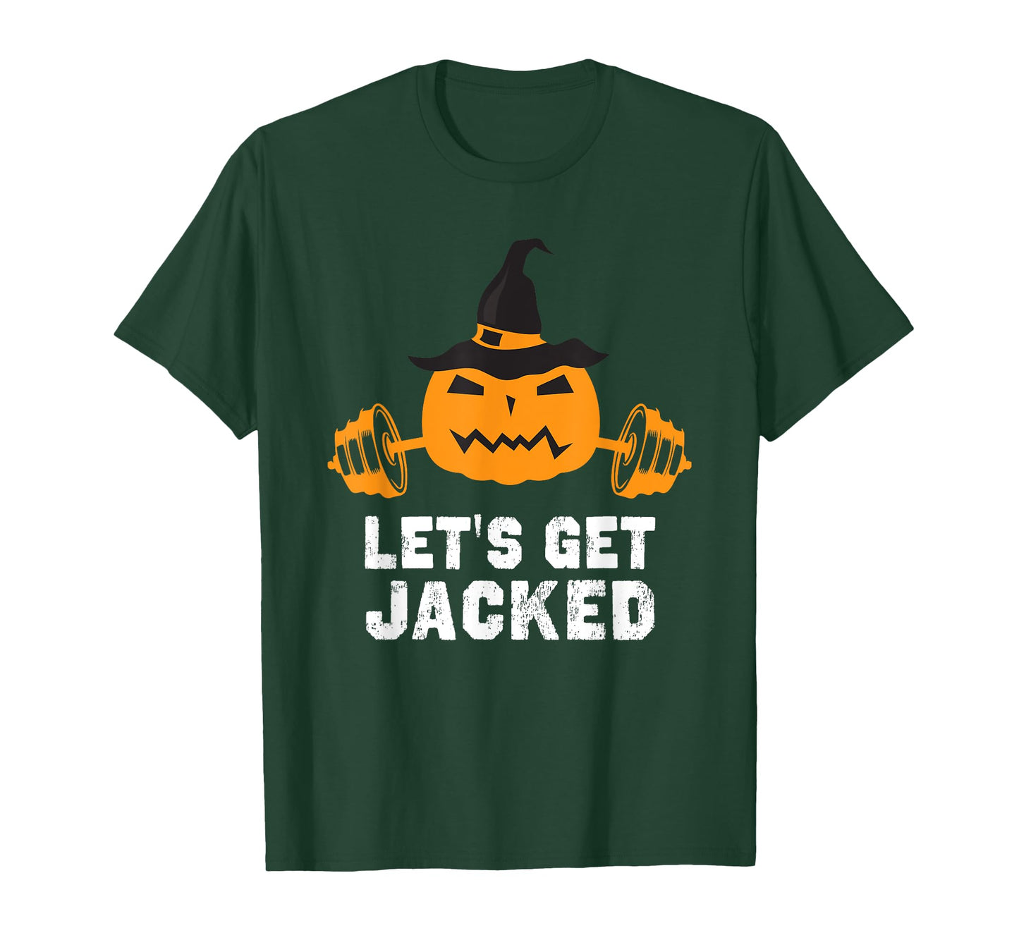 Let’s Get Jacked Gym Weightlifting Halloween Pumpkin T-Shirt
