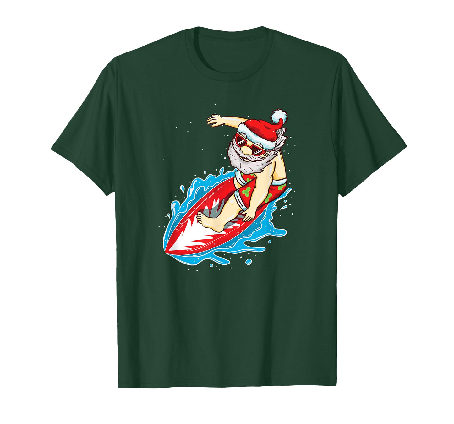 Santa Surfing Christmas in July Shirt T-Shirt