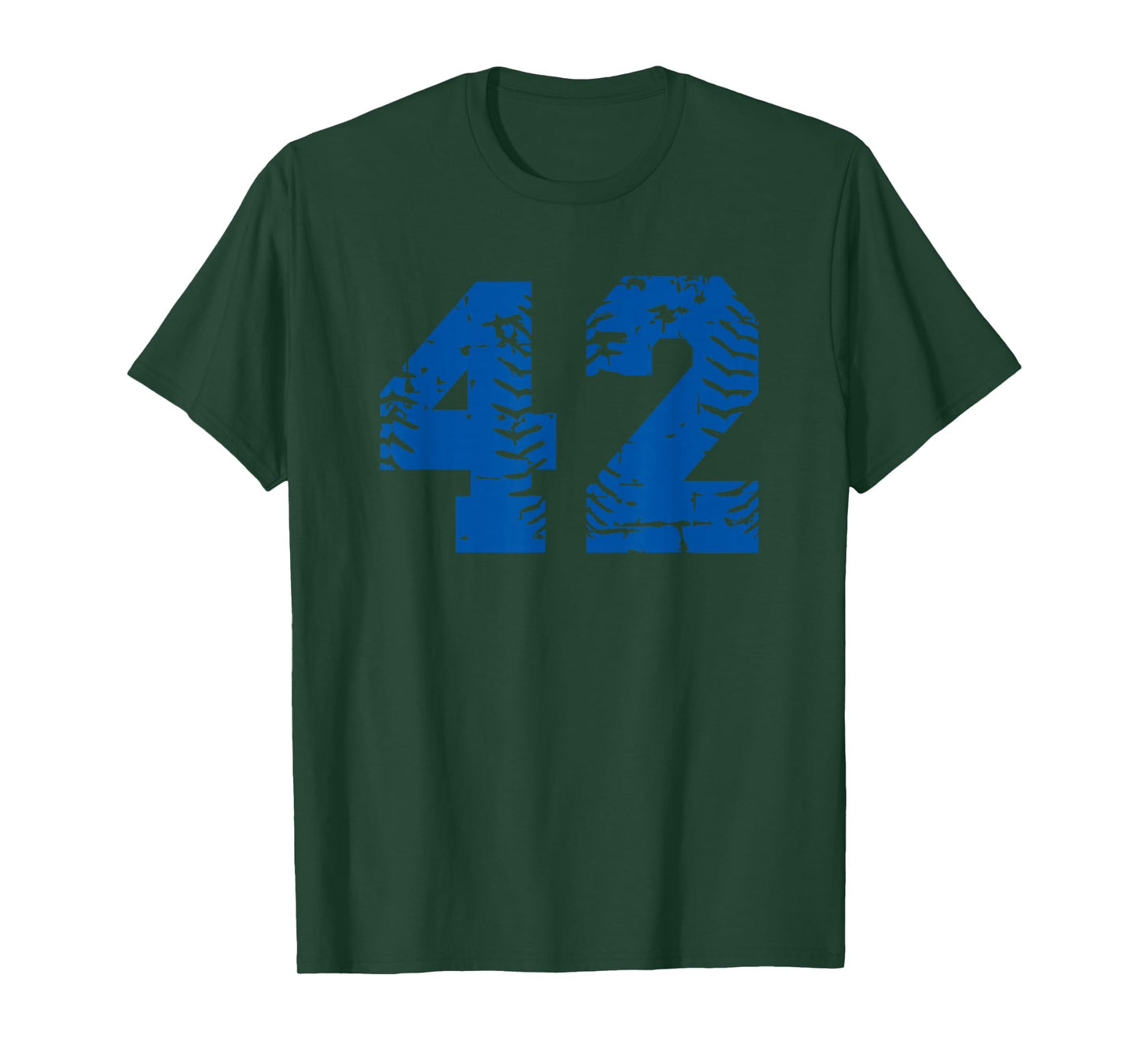 Number #42 Baseball Blue Vintage Number T-Shirt