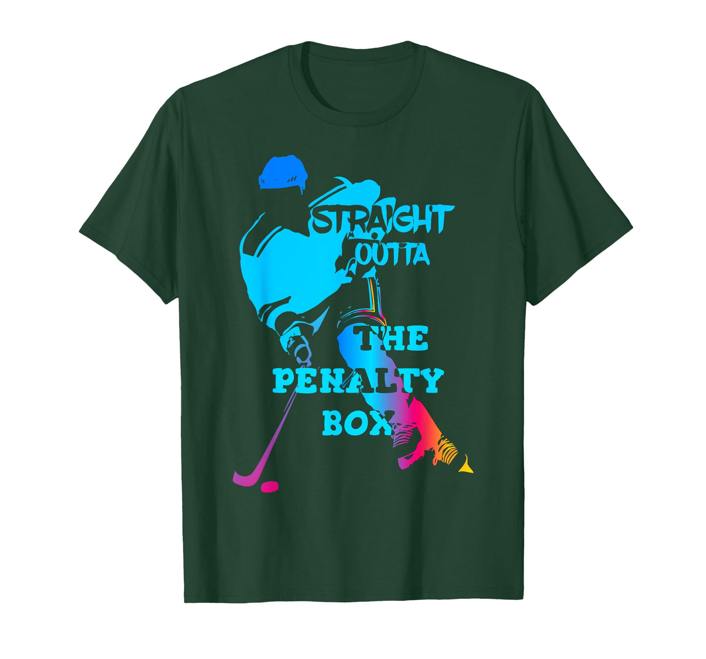 Straight Outta The Penalty Box T-Shirt Funny Ice Hockey Gift T-Shirt