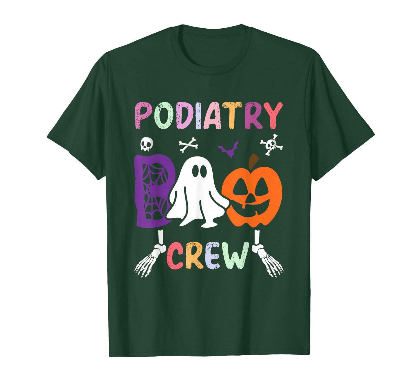Podiatry Boo Crew Ghost Gift For Halloween Spooky Costume T-Shirt