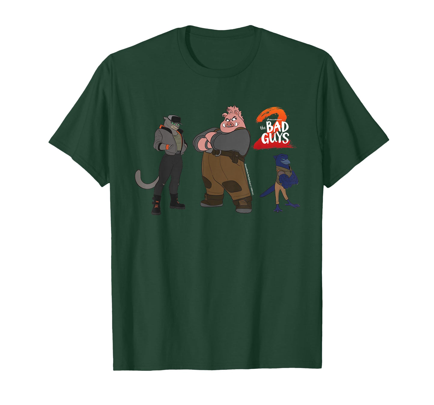 DreamWorks The Bad Guys 2 The Bad Girls 2D Style T-Shirt