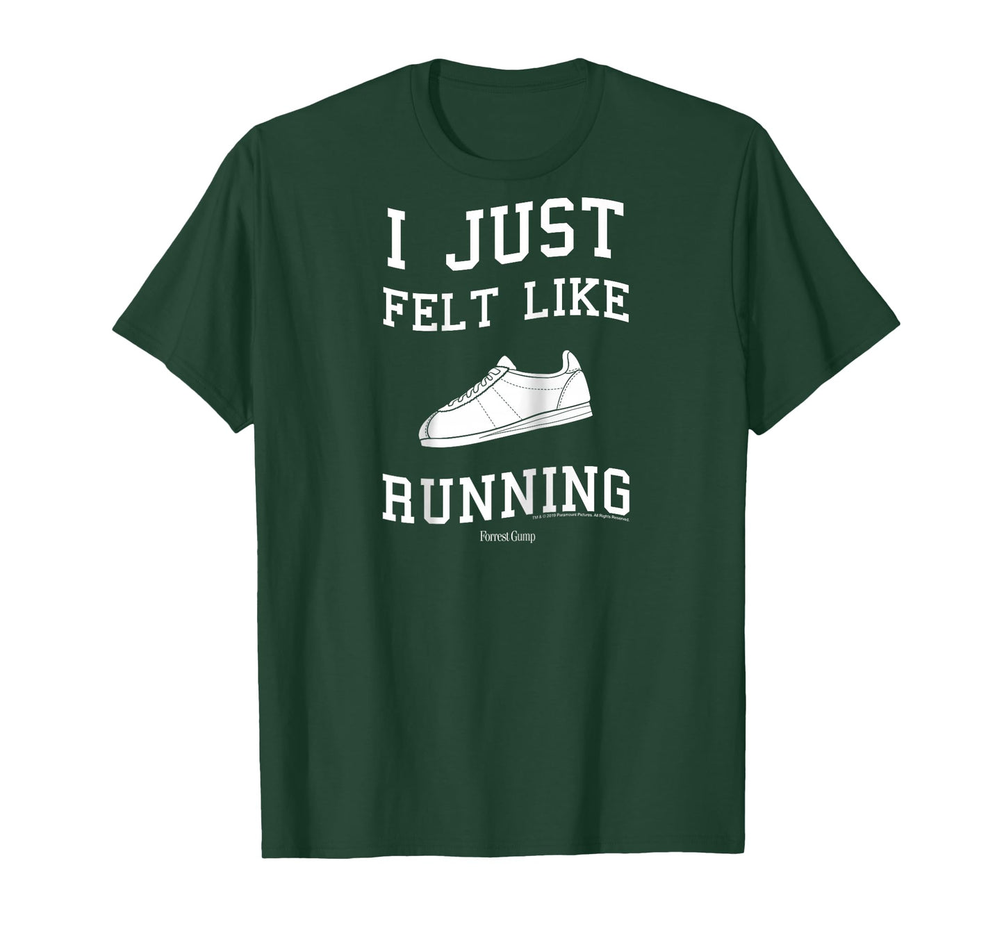 Forrest Gump I Just Felt Like Running Quote Raglan Baseball Tee