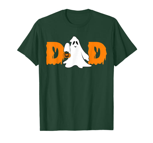 Fun Boo Ghost Dad Halloween Costume Outfit Spooky Mens T-Shirt