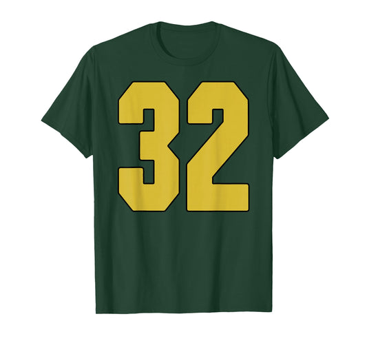 Old Gold Black Number 32 Jersey Player Uniform #32 T-Shirt