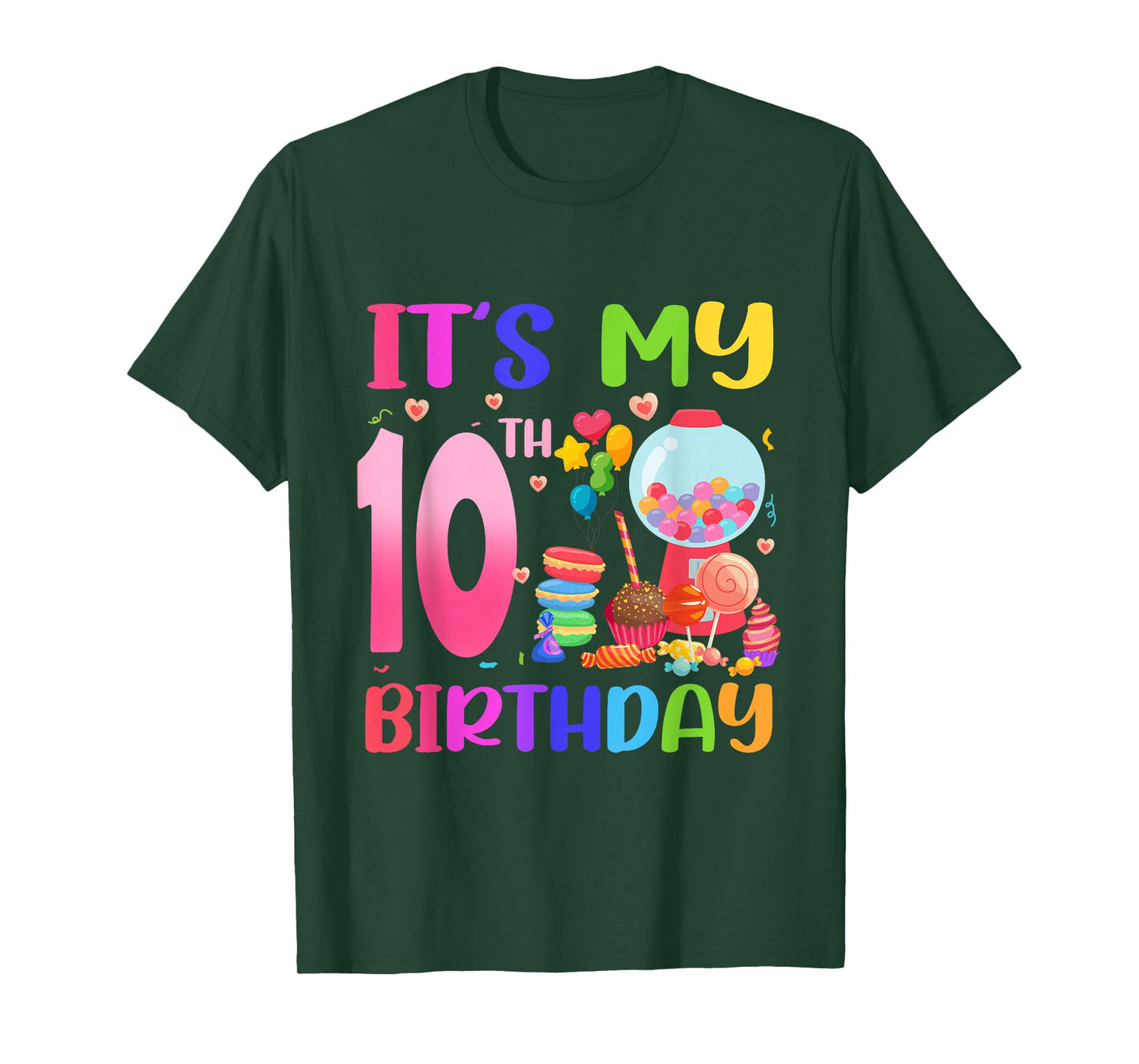It's My 10th Birthday Girl Candy Candyland 10 Year Old T-Shirt