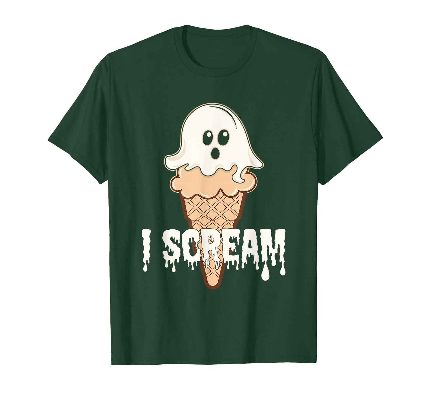 I Scream Ice Cream Ghost Halloween Costume Spooky T-Shirt