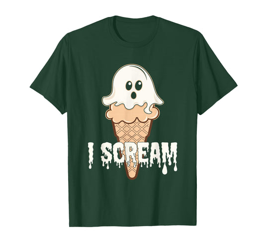 I Scream Ice Cream Ghost Halloween Costume Spooky T-Shirt