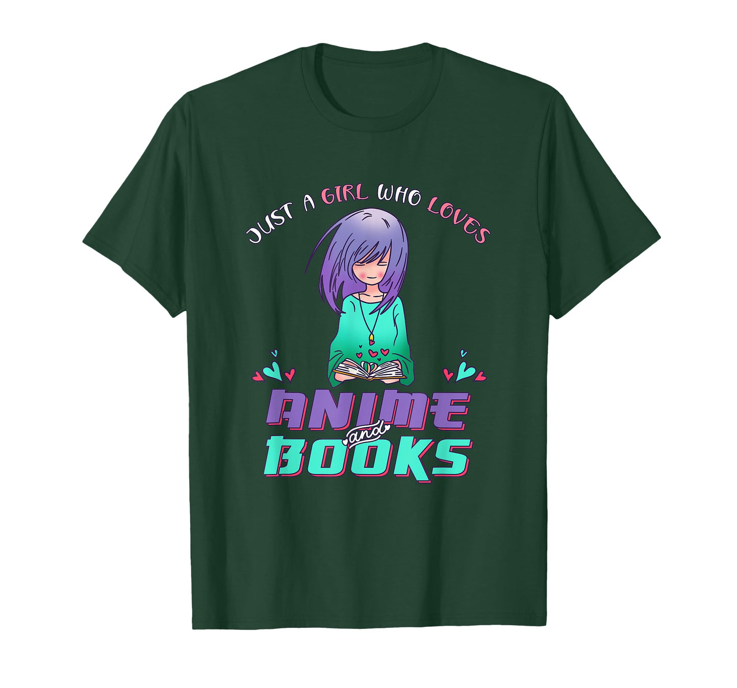 Just a Girl who Loves Anime and Reading Books T-Shirt