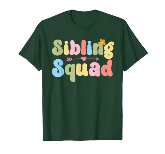 Funny Sibling Squad Family Matching Sister Brother Siblings T-Shirt