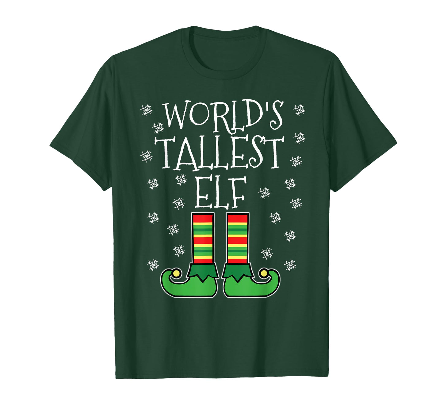 World's Tallest Elf Matching Family Group Christmas Couples T-Shirt