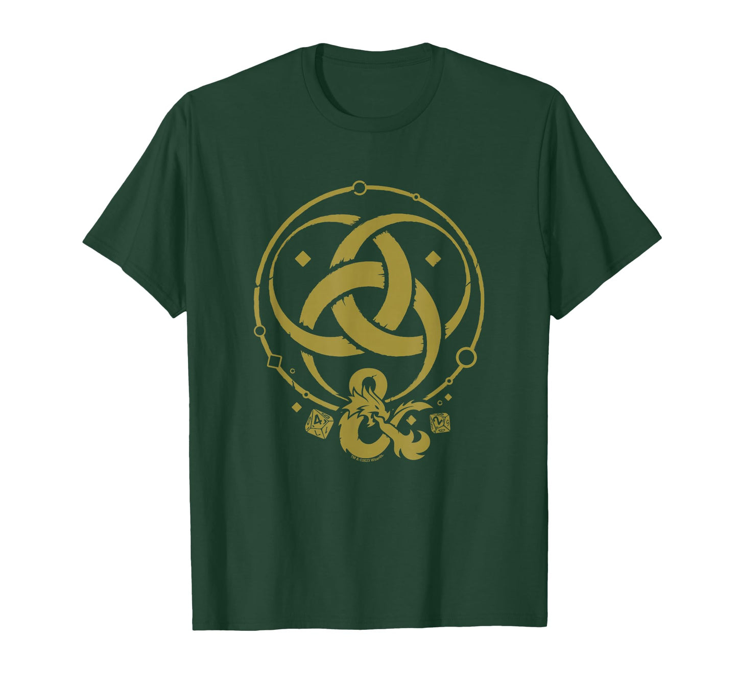 Dungeons & Dragons 50th Anniversary Gold Flame Vintage Logo T-Shirt