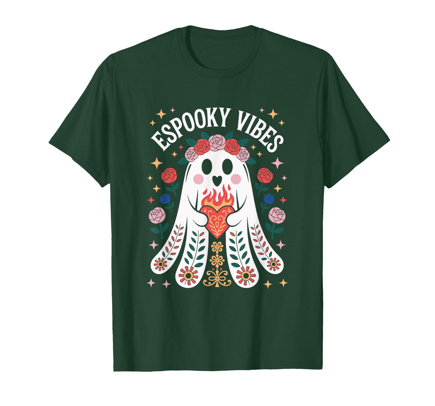 Espooky Vibes Spanish Halloween Mexican Teacher T-Shirt