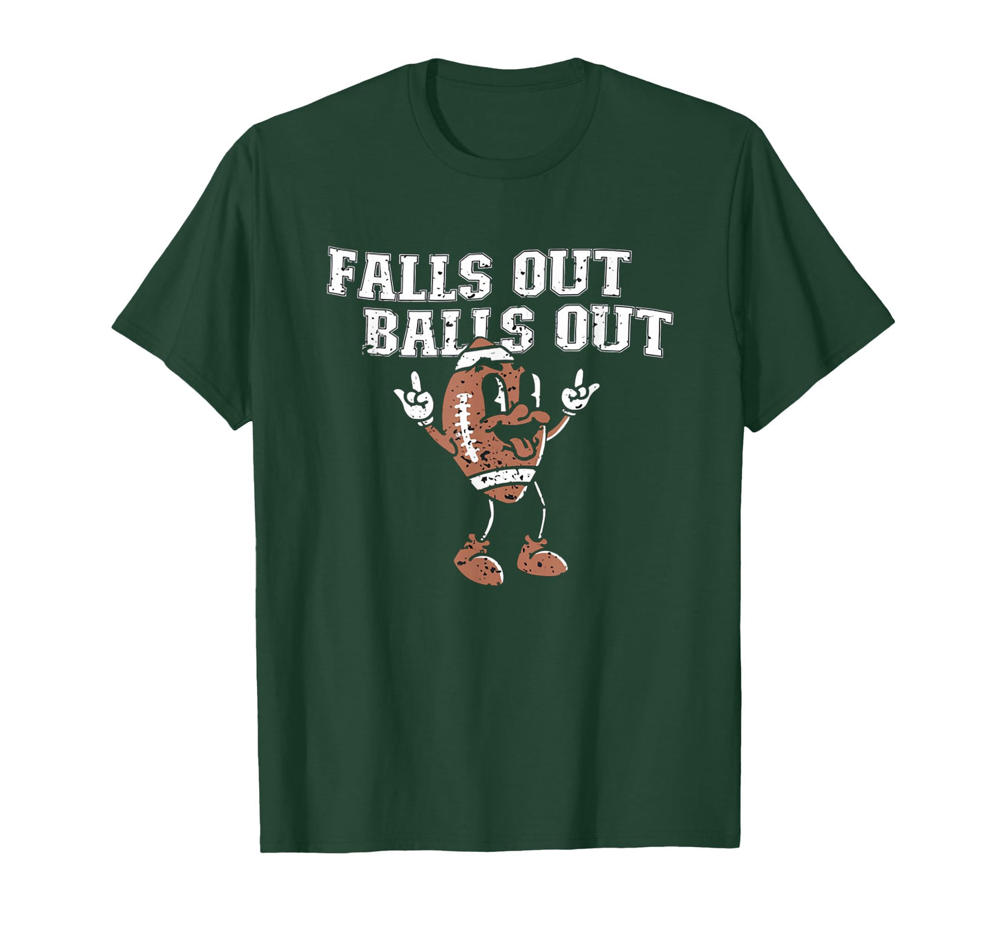 Retro Falls Out Balls Out Football Vintage Thanksgiving T-Shirt