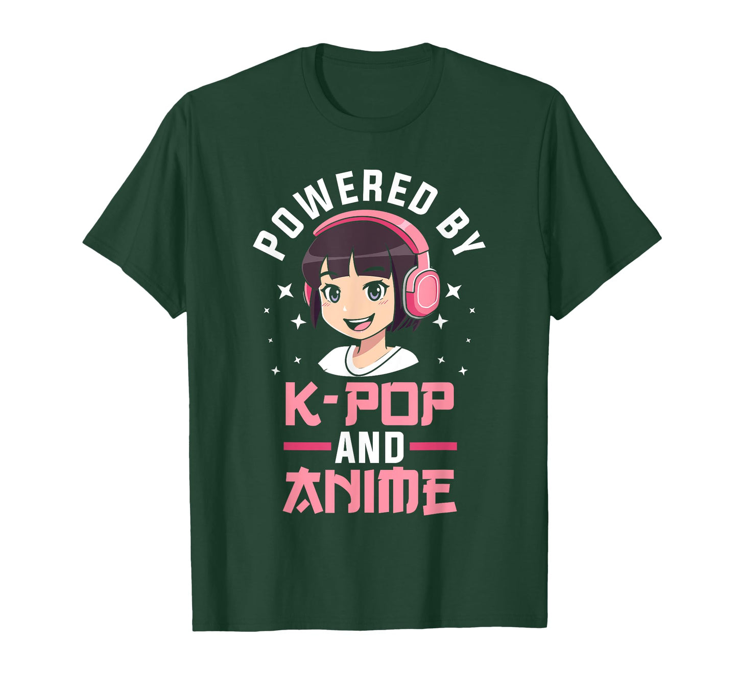 Powered by K-pop and Anime Kpop Merch Merchandise Gift T-Shirt