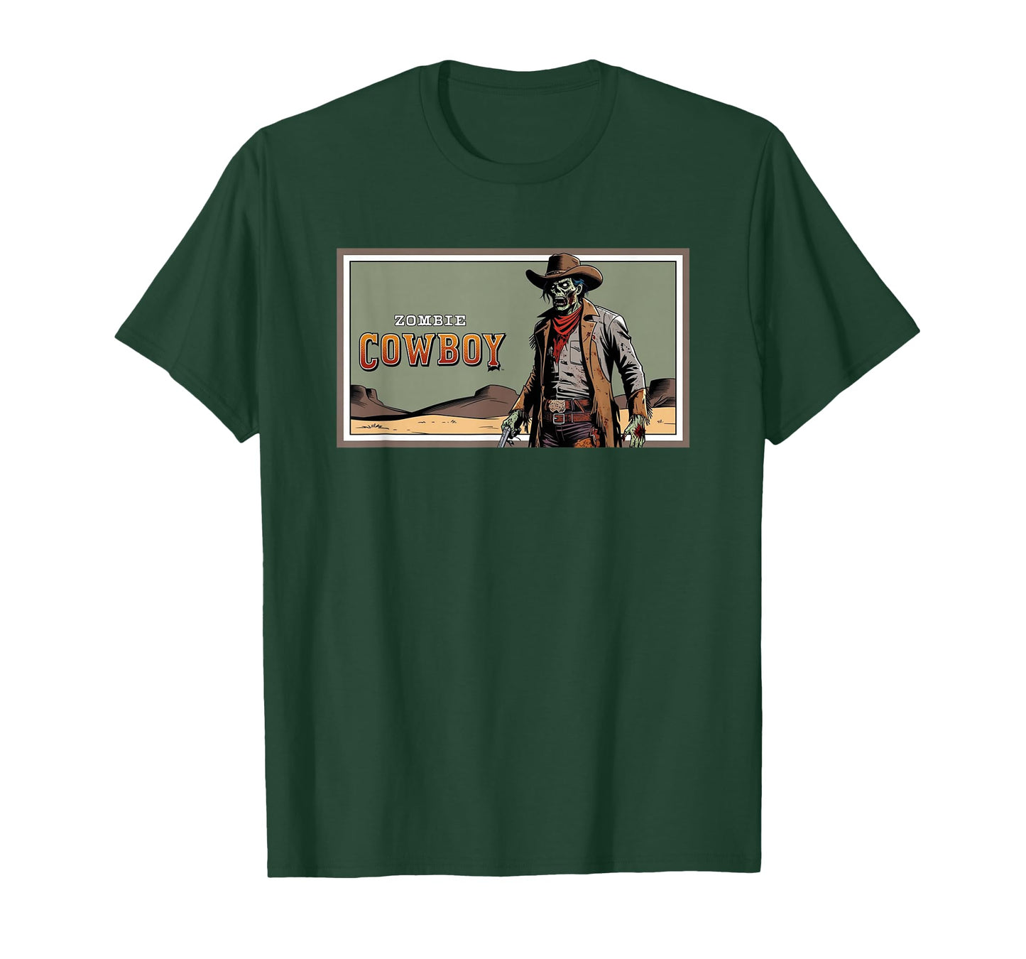Zombie Cowboy Western Comic T-Shirt