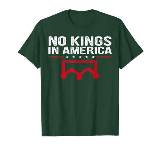 No Kings in America Flag Protest Save Democracy Sign Protest T-Shirt