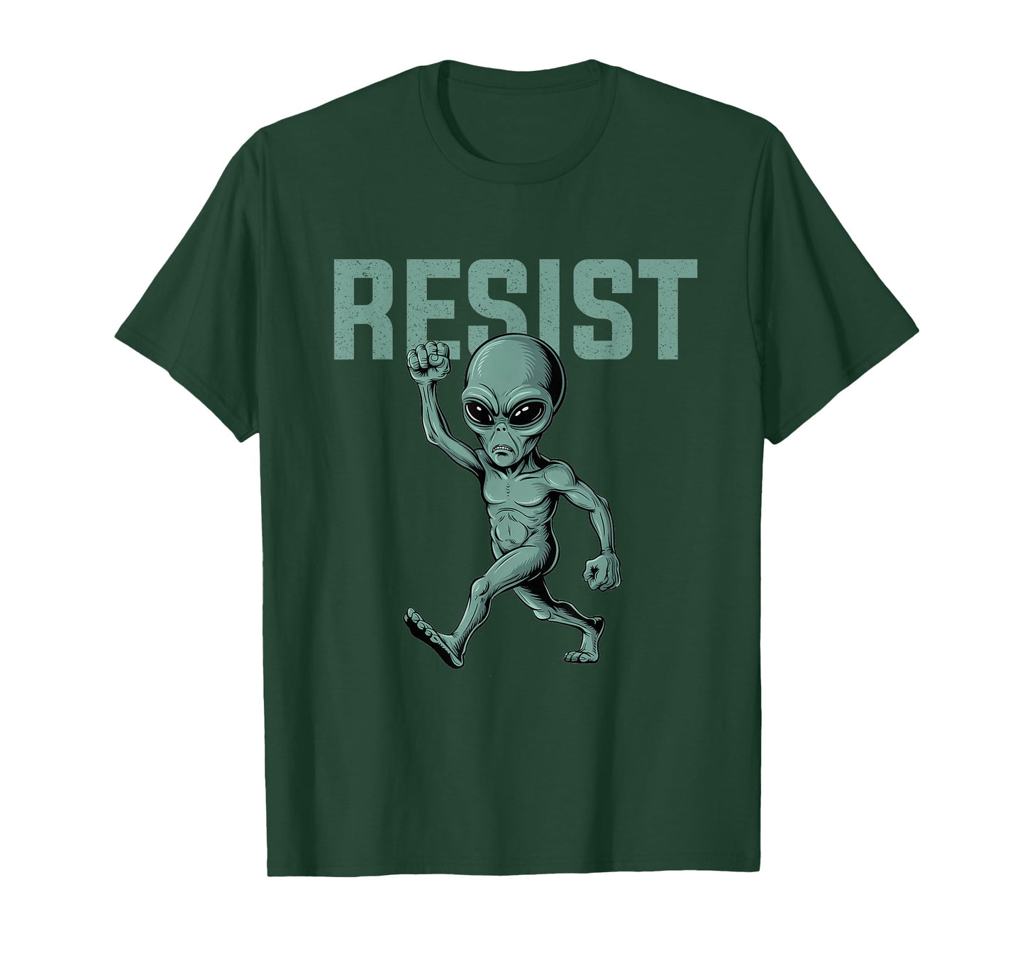 Funny Alien UFO Resist Alien Protest Against Tariffs T-Shirt