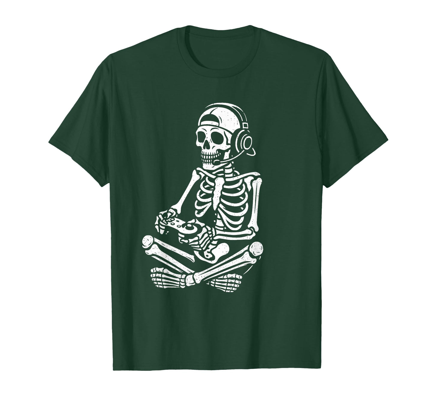 Funny Halloween Skeleton Gamer Video Gaming Boys Men Kids T-Shirt