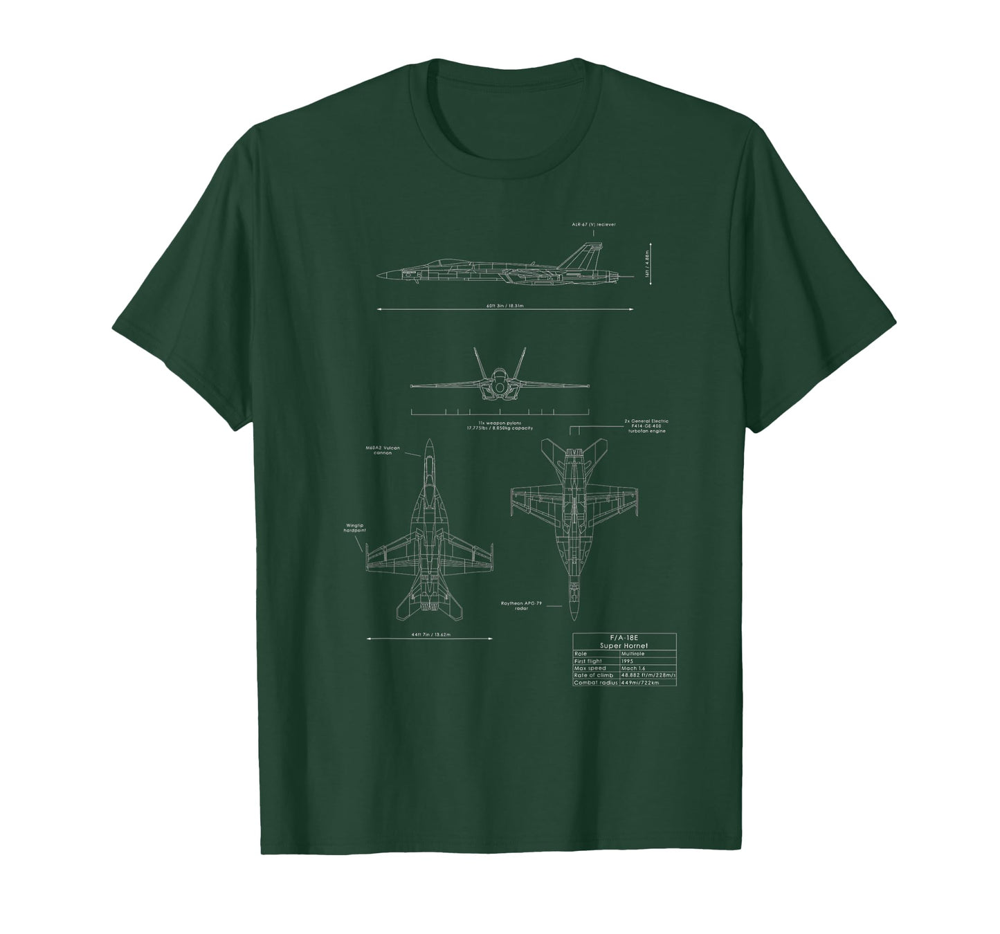 F-18 F/A-18E Super Hornet Jet Airplane T-Shirt