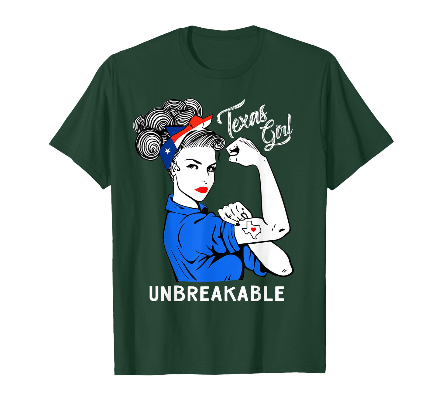 Texas Girl Unbreakable T-Shirt Heritage Texas Flag Gift T-Shirt