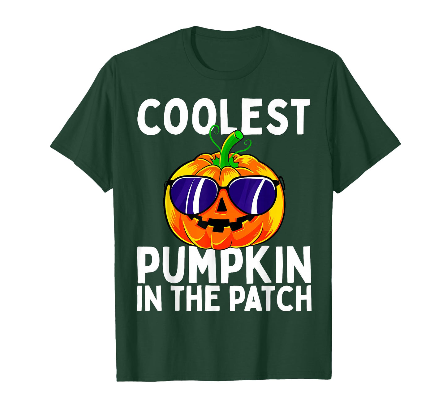 Kids Coolest Pumpkin in the Patch Halloween Boys Girls T-Shirt