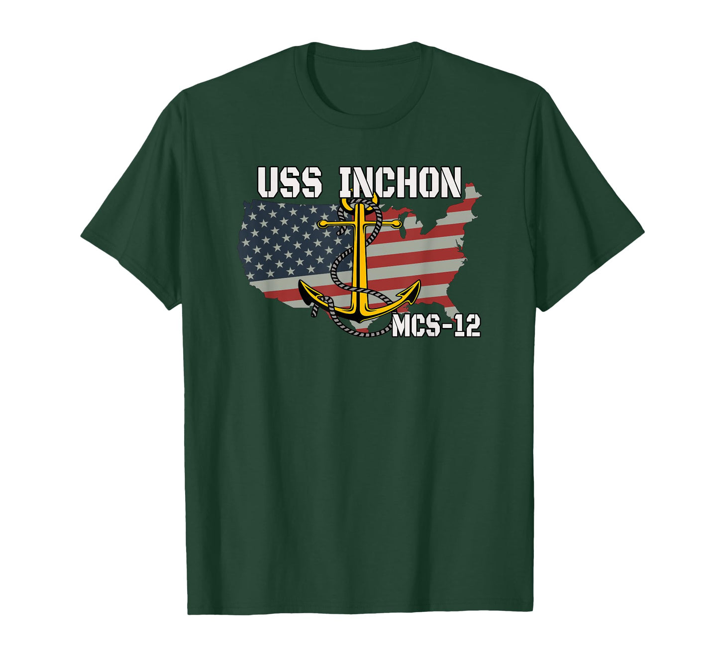 USS Inchon MCS-12 Mine Countermeasures Ship Veterans Father T-Shirt