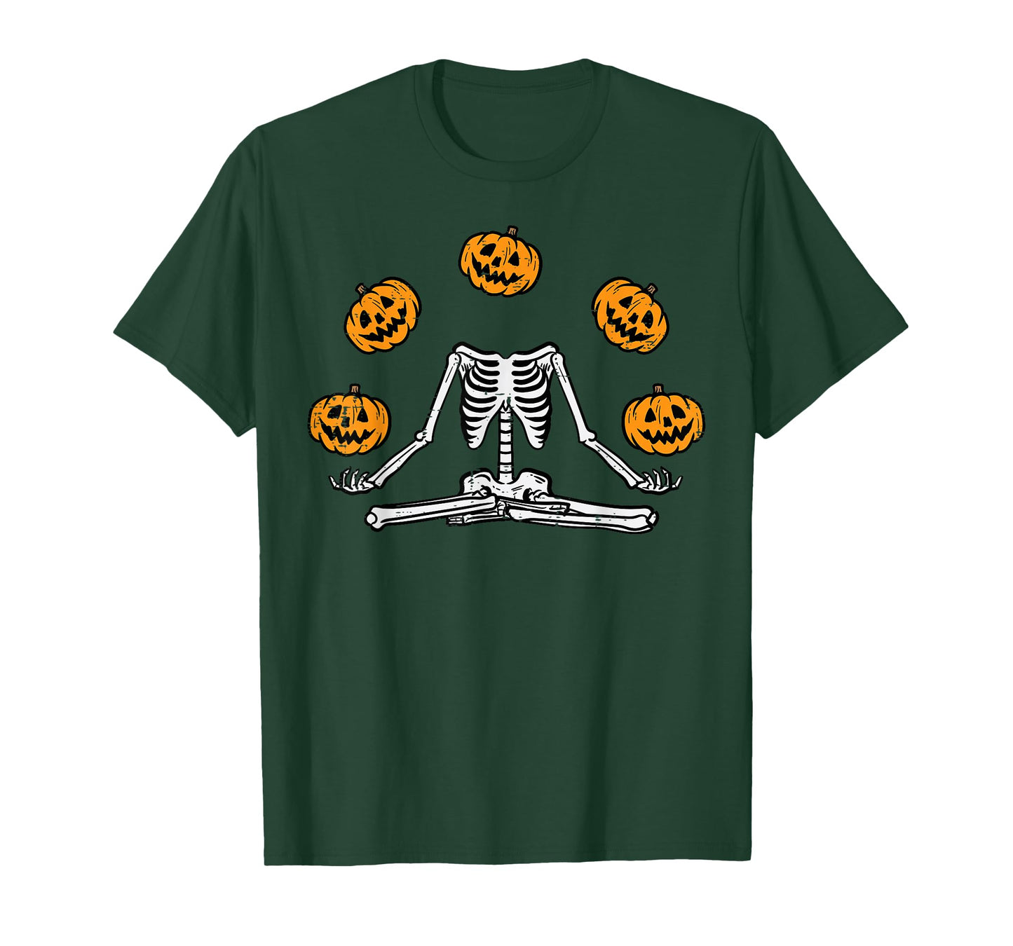 Halloween Skeleton Juggling Pumpkins Costume Men Women Kids T-Shirt