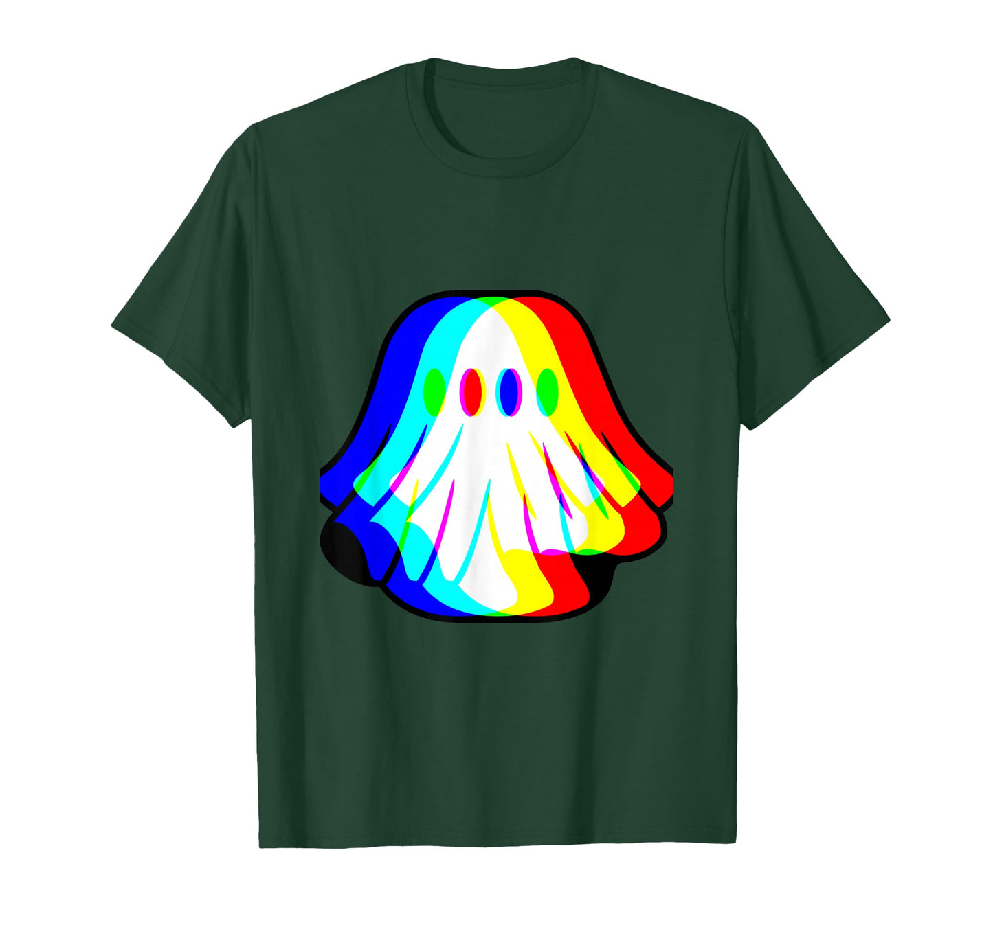 Funny Ghost Trippy Vaporwave Halloween Techno Rave Party T-Shirt