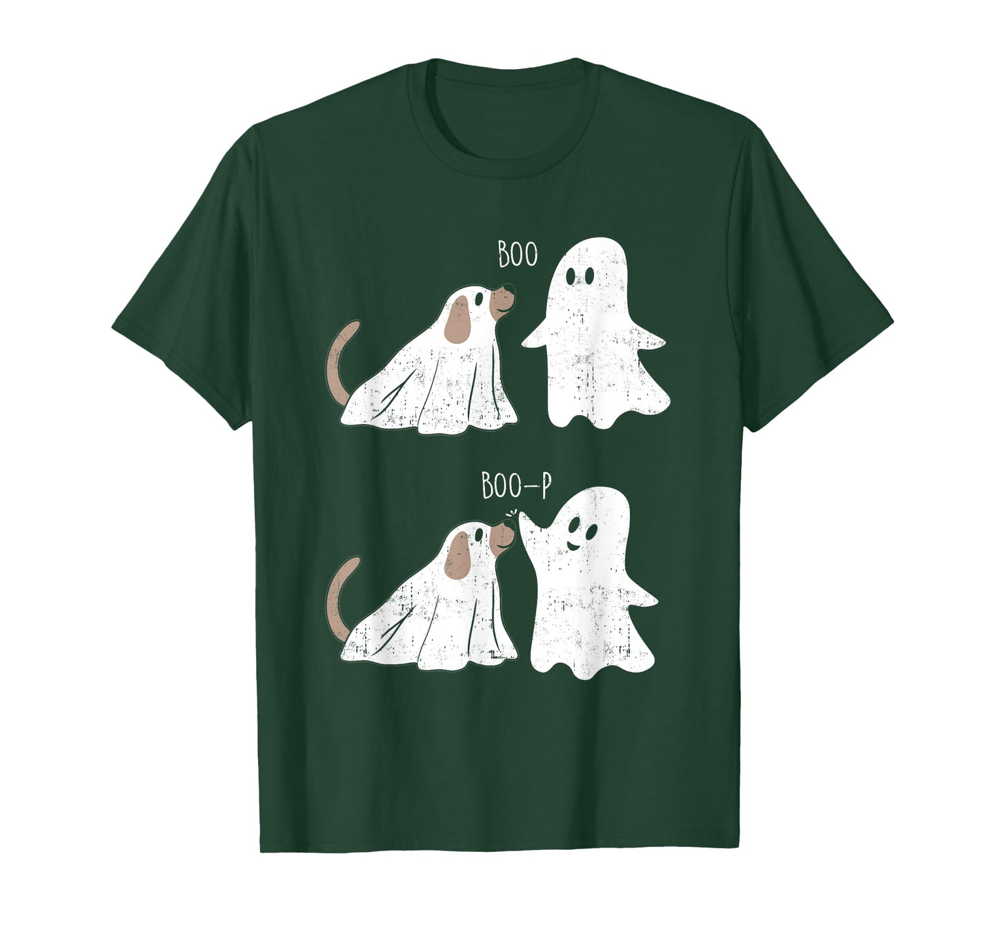 Retro Vintage Boo Boop Ghost And Dog Halloween Funny T-Shirt