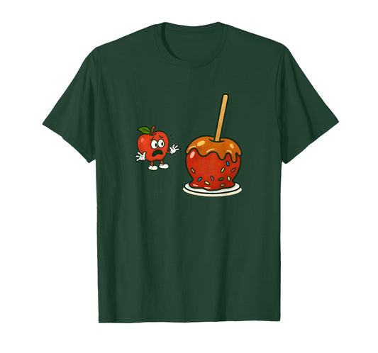 Funny Scared Apple Watching Candy Treat T-Shirt