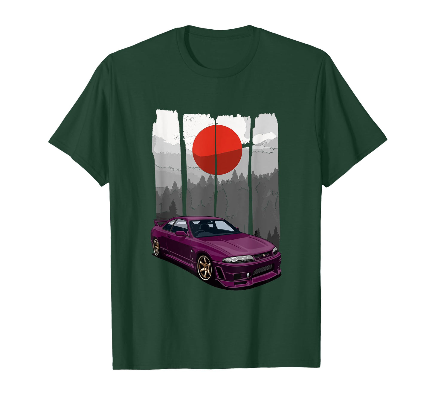 JDM Skyline R33 Car Tuning Japan Rising Sun Drift T-Shirt