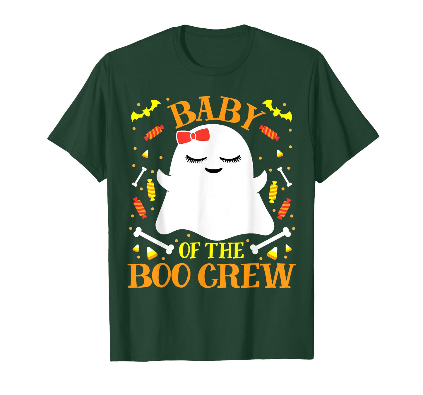 Baby Boo Crew Ghost Matching Family Set Cute Girls Halloween T-Shirt