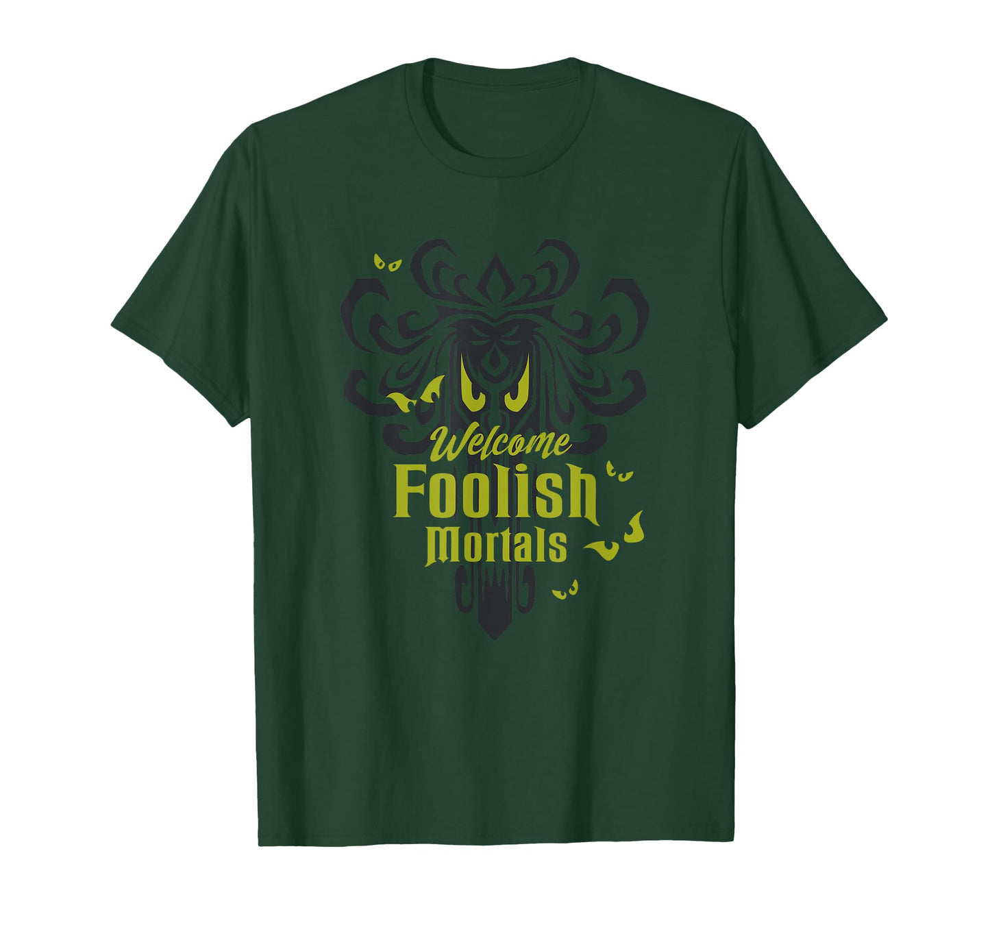 The Haunted Mansion Welcome Foolish Mortals Spooky Logo T-Shirt