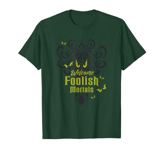 The Haunted Mansion Welcome Foolish Mortals Spooky Logo T-Shirt