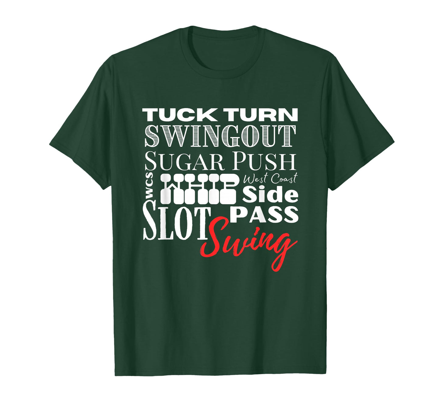 West Coast Swing Dance WCS Dancing Terms Dancer Ballroom T-Shirt