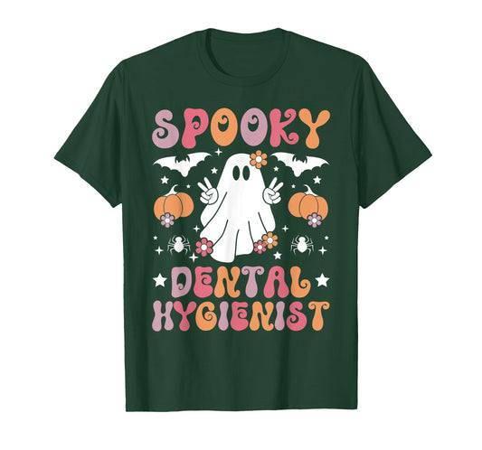 Spooky Dental Hygienist Halloween Dental Hygienist T-Shirt