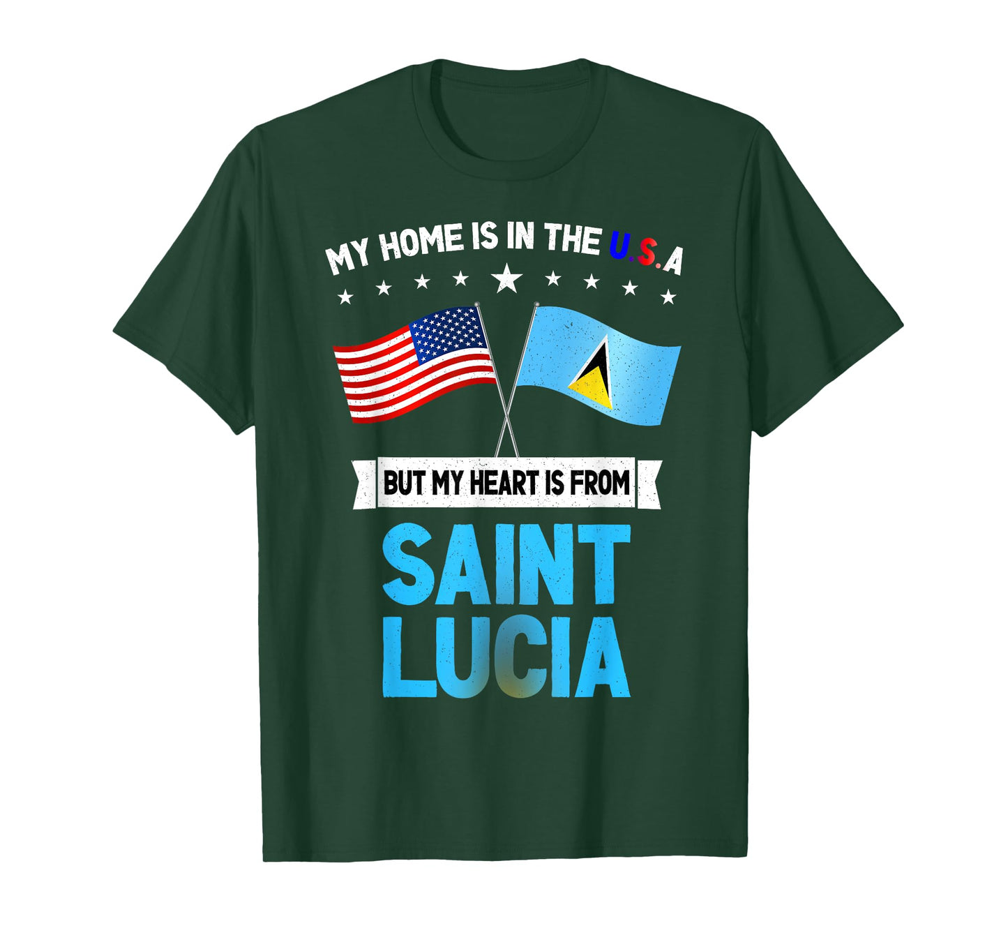 Saint Lucia & USA T-Shirt