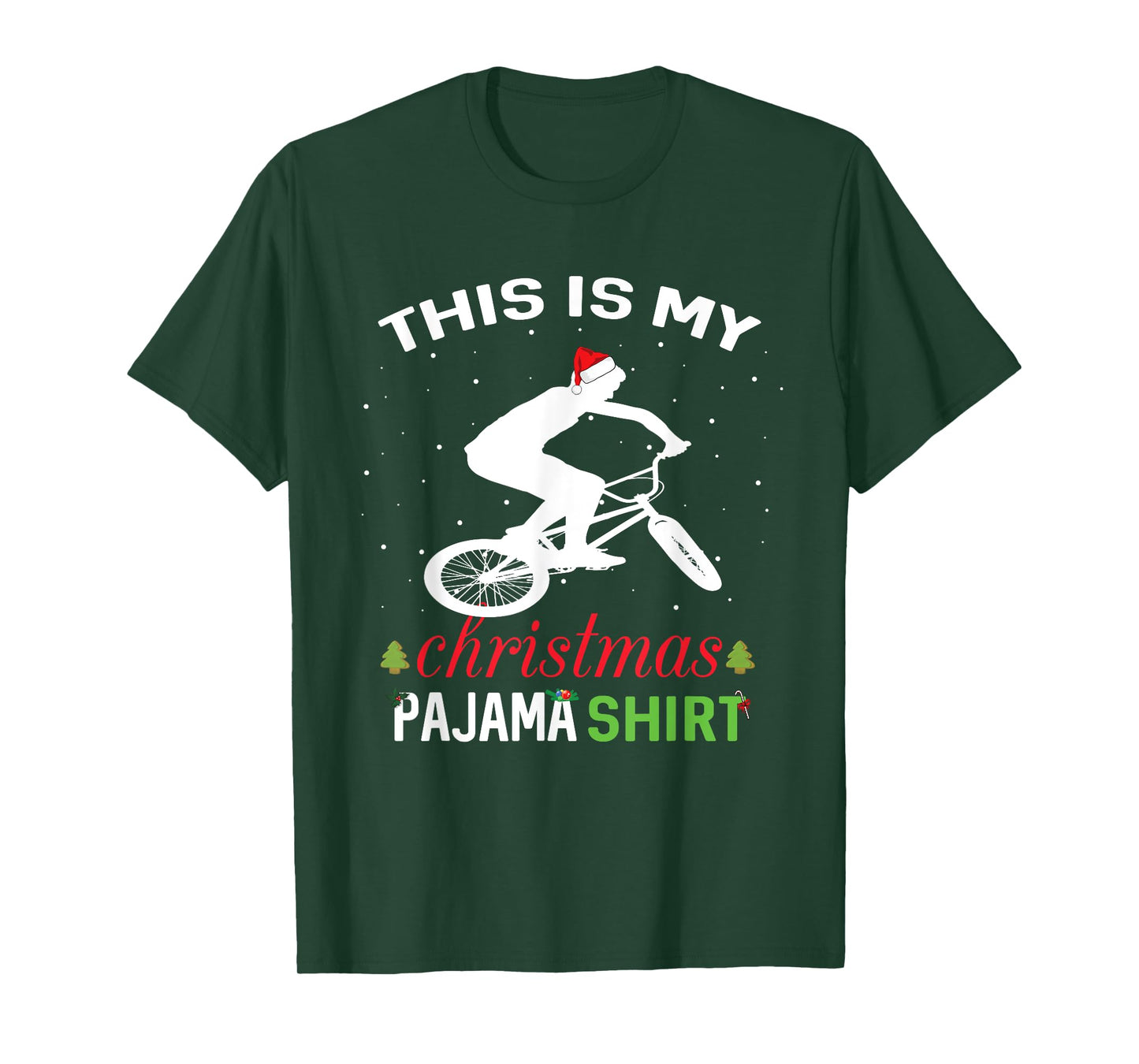 BMX Rider Xmas Gift Tee Family Matching Pajama T-Shirt